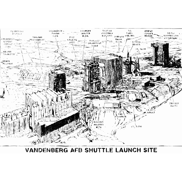 Vandenberg Shuttle Launch Pad Drawing